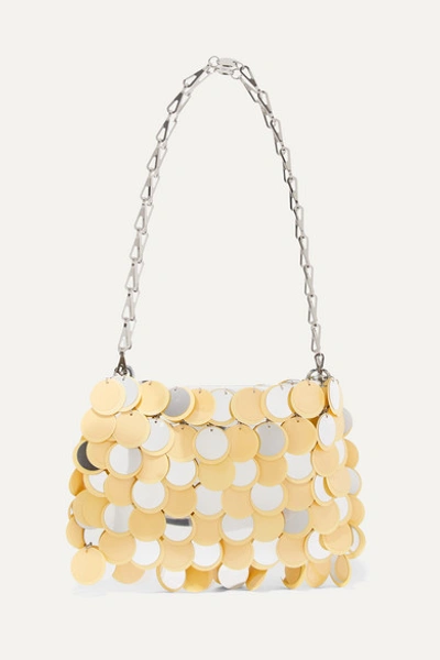 Rabanne Sparkle 1969 Sequined Faux Leather Shoulder Bag In Yellow