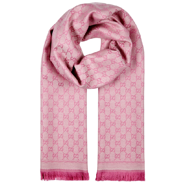 gucci jacquard wool scarf