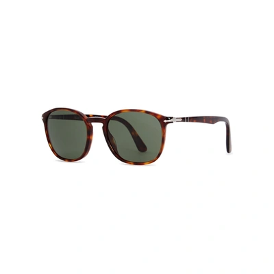 Persol Men's Po3215s Round Acetate Sunglasses In Brown/green