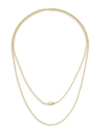 Maria Canale Flapper 18k Yellow Gold & Diamond Single Strand Necklace