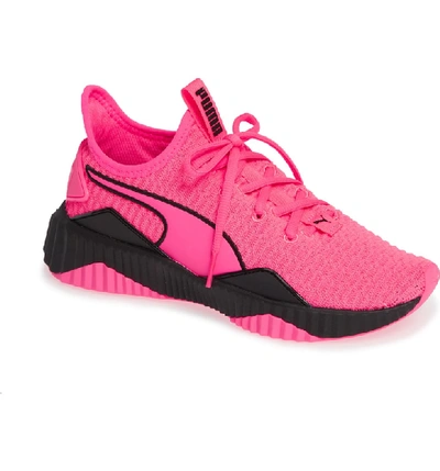 Puma Defy Sneaker In Knockout Pink/  Black
