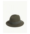 Ted Baker Jelise Wool Fedora In Mid Green