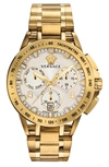 Versace Men's 45mm Sport Tech Chronograph Watch, Gold In Gold/ White/ Gold