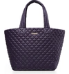 Mz Wallace Medium Metro Tote - Purple In Boysenberry