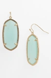 Kendra Scott Elle Drop Earrings In Gunmetal/ Black Opaque Glass