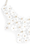 Serefina Cherry Blossom Statement Necklace In White