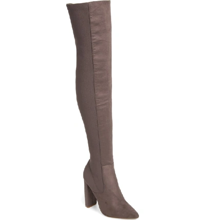 Steve Madden Essence Over The Knee Stretch Boot In Grey ModeSens