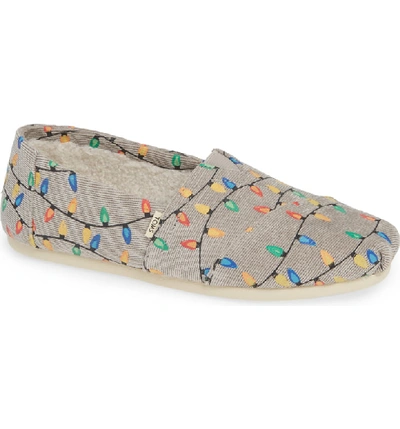 Toms Alpargata Slip-on In Grey Lights Print Fabric