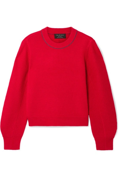 Rag & Bone Yorke Cashmere Sweater In Red