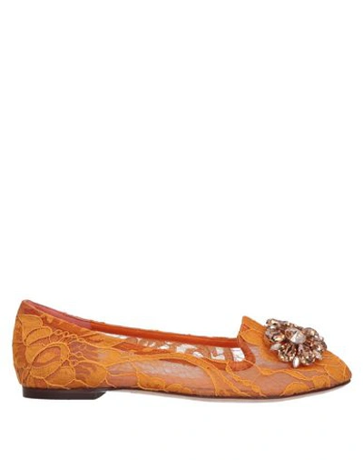 Dolce & Gabbana Loafers In Orange