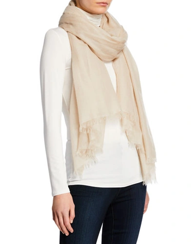 Sofia Cashmere Lightweight Cashmere Scarf In Taupe