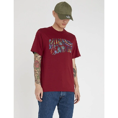 Billionaire Boys Club Paisley Brand-print Cotton-jersey T-shirt In Red