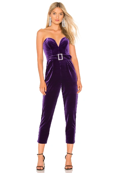 Amanda Uprichard X Revolve Cherri Jumpsuit In Purple. In Purple Velvet