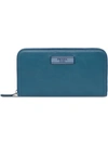 Prada Leather Wallet In Blue