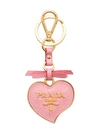 Prada Saffiano And Metal Keychain Trick In Pink