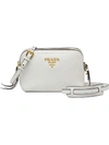 Prada Schultertasche Aus Kalbsleder - Weiss In White