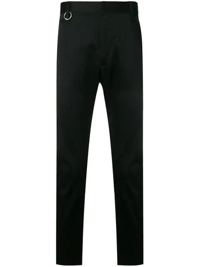 Diesel Slim-fit Gabardine Chino Trousers In Black