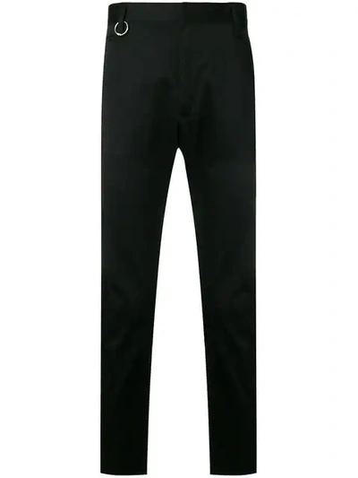 Diesel Slim-fit Gabardine Chino Pants In Black