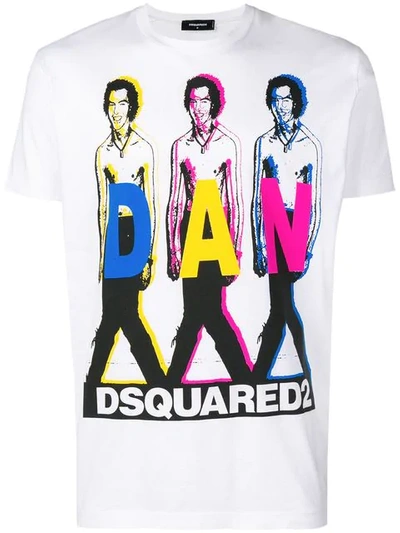 Dsquared2 Dan Print T-shirt In White