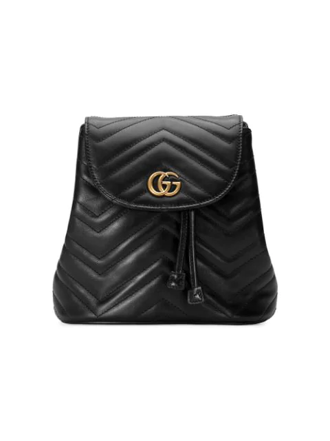 gg marmont quilted leather backpack