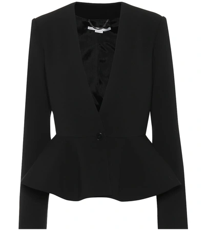 Stella Mccartney Wool-blend Peplum Blazer In Black