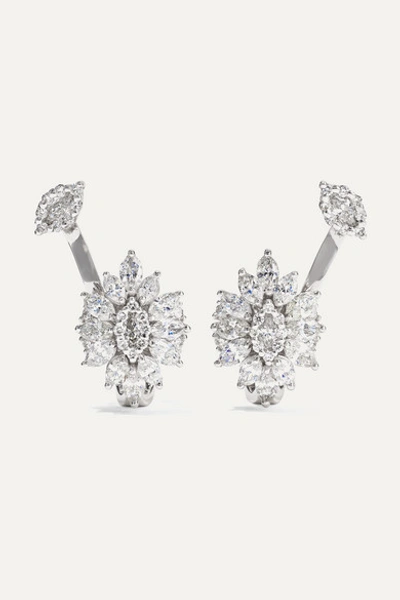 Yeprem 18-karat White Gold Diamond Earrings