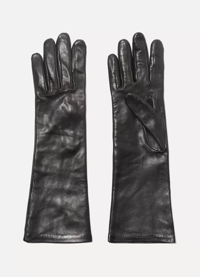 Agnelle Leather Gloves In Black
