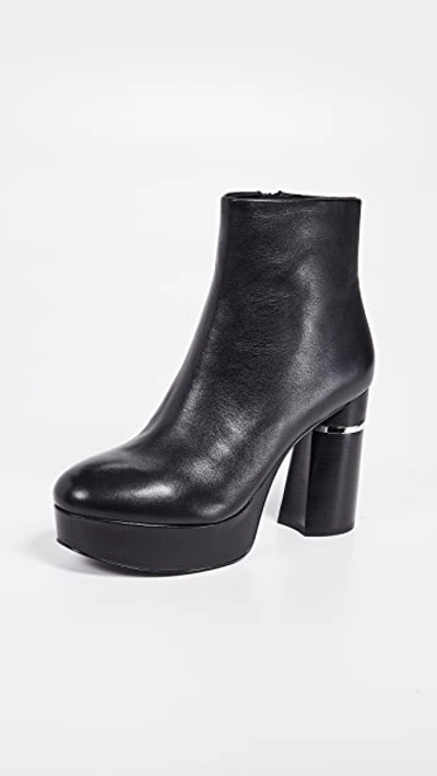 3.1 Phillip Lim / フィリップ リム Ziggy Platform Leather Ankle Boots In Black