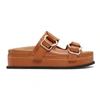 3.1 Phillip Lim / フィリップ リム Freida Smooth-leather Buckled Platform Slides In Cognac