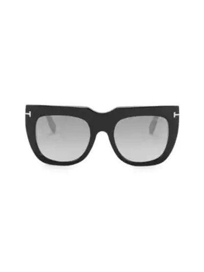 Tom Ford Thea 51mm Square Sunglasses In Black