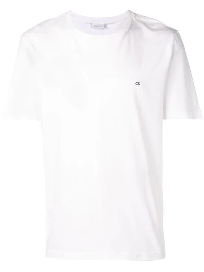Ck Calvin Klein Logo T-shirt In White