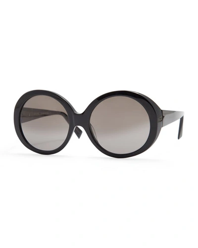 Alain Mikli Iris Oval Acetate Sunglasses In Black