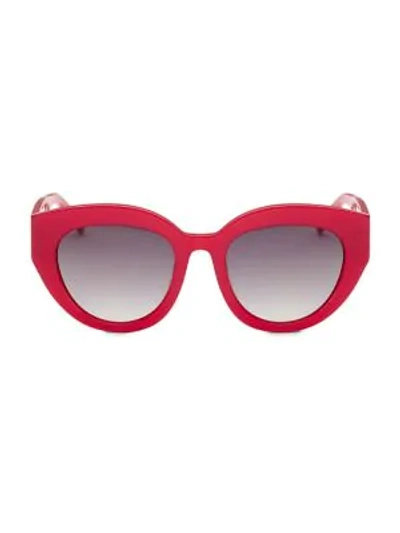 Colors In Optics Women's Carnavale Thick Plastic Cat Eye Sunglasses In Red