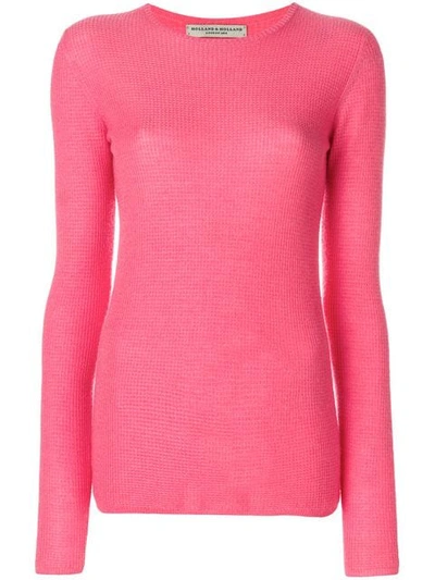 Holland & Holland Small Waffle Jumper In Pink
