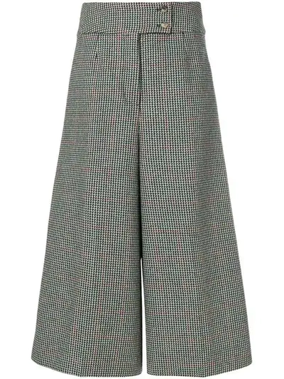 Holland & Holland High-waisted Checked Culottes - Grey