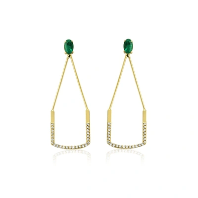 Gfg Jewellery Seraphina Emerald Throne Earrings
