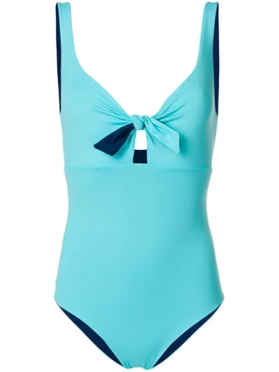 Fisico Cristina Ferrari Fisico Bow Detail Swimsuit - Blue In Blue