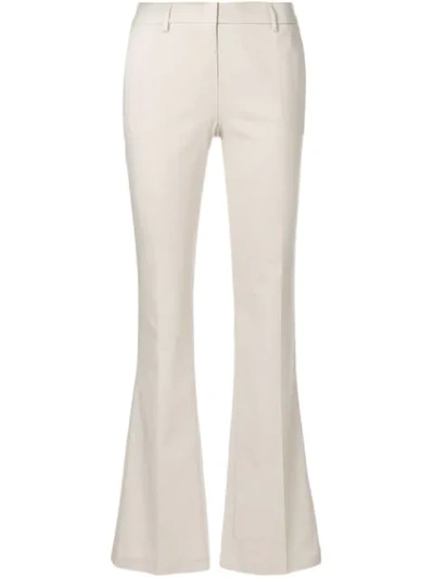 Blanca Flared Mid-rise Trousers In Neutrals
