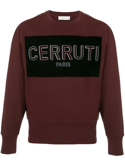 Cerruti 1881 Pullover Mit Logo-print In Red