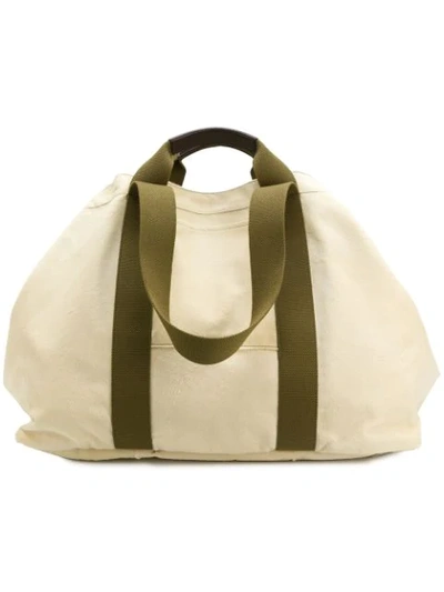 Holland & Holland Oversized Weekend Holdall In Neutrals