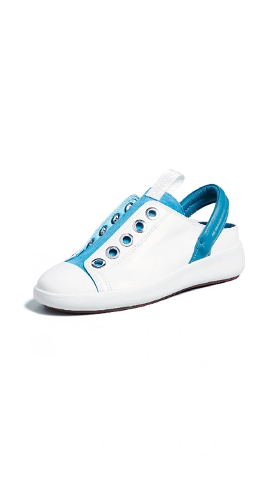 Clone Moonstone Sneakers In White/light Blue