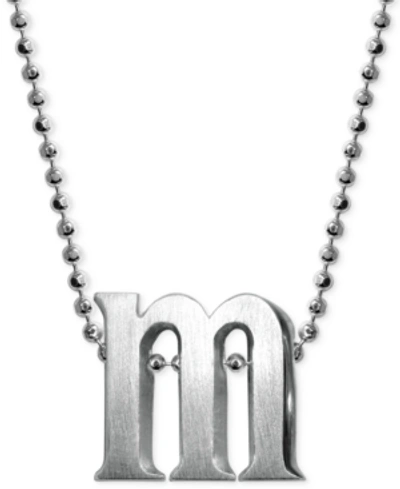 Alex Woo Little Letter By  Initial Pendant Necklace In Sterling Silver In M