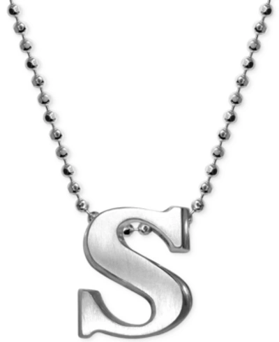 Alex Woo Sterling Silver Little Letter A Necklace, 16 In Silver/s