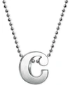 Alex Woo Sterling Silver Little Letter A Necklace, 16 In Silver/c