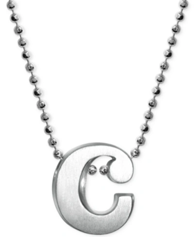 Alex Woo Sterling Silver Little Letter A Necklace, 16 In Silver/c