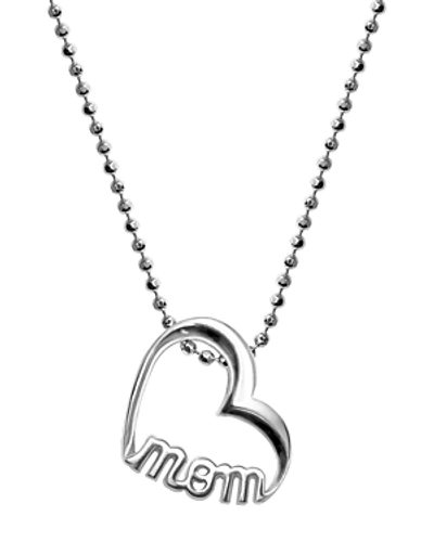 Alex Woo Sterling Silver Single Mom Heart Necklace, 16