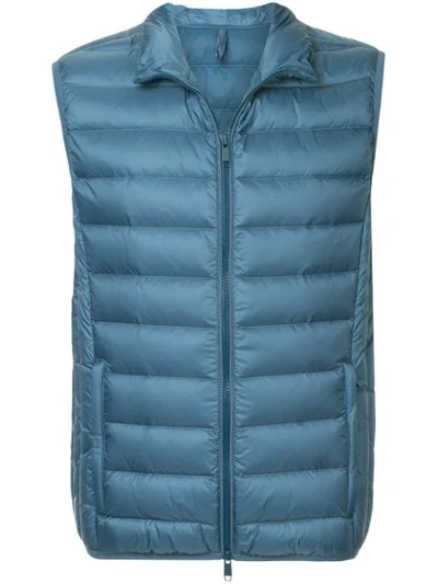 Cerruti 1881 Padded Zipped-up Gilet In Blue