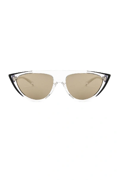 Alain Mikli Miss J Clear Acetate Geometric Cat-eye Sunglasses In Grey