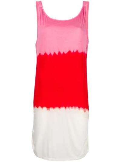 Tara Matthews Propriano Colour Block Beach Dress In Pink
