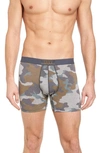 Saxx Vibe Super Soft Slim Fit Boxer Briefs In Gray Camo